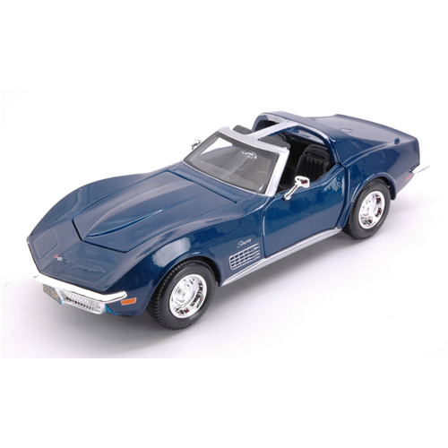 CHEVROLET CORVETTE 1970 METALLIC BLUE 1:24 Maisto Auto Stradali Modellino