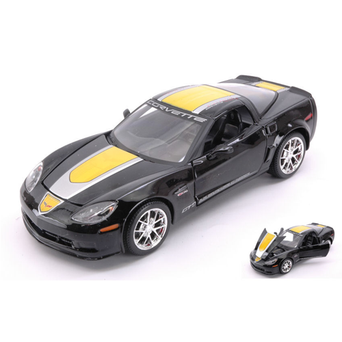 CHEVROLET CORVETTE Z06 GT1 2009 BLACK/YELLOW 1:24 Maisto Auto Stradali Modellino