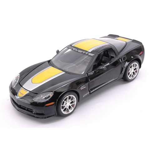 CHEVROLET CORVETTE Z06 GT1 2009 BLACK/YELLOW 1:24 Maisto Auto Stradali Modellino