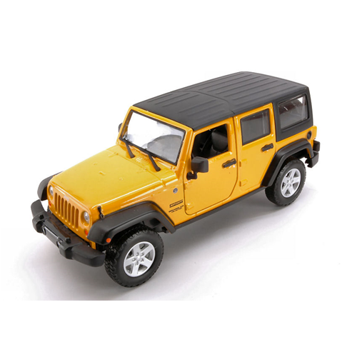 JEEP WRANGLER UNLIMITED 2015 YELLOW 1:24 Maisto Auto Stradali Modellino
