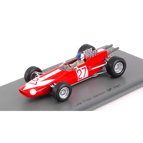 LOLA T100 D.HOBBS 1967 N.27 10th GERMAN GP 1:43 Spark Model Formula 1 Modellino