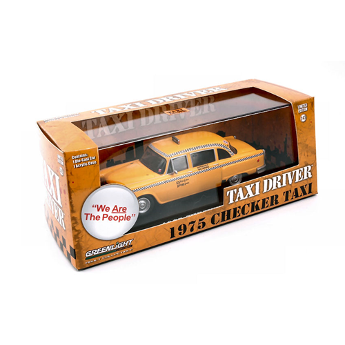 CHECKER TAXI 1975 YELLOW "TAXI DRIVER" 1:43 Greenlight Movie Modellino