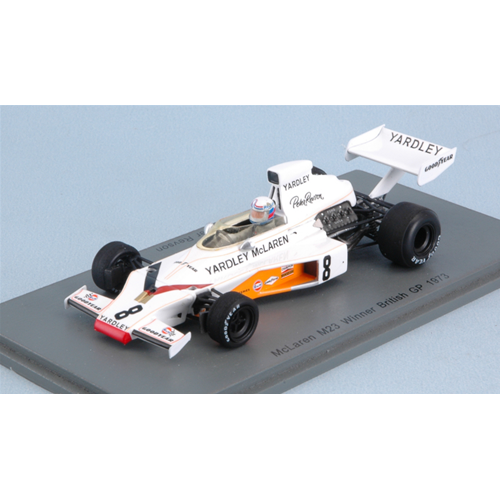 MC LAREN M23 PETER REVSON 1973 N.8 WINNER BRITISH GP 1:43 Spark Model Formula 1 Modellino