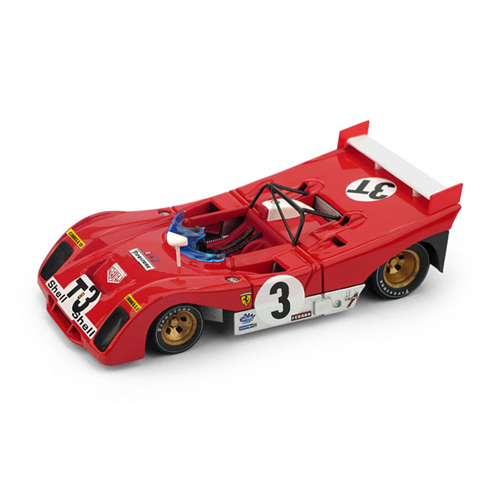 FERRARI 312 PB N.3T TEST CAR TARGA FLORIO 1972 A.MERZARIO-S.MUNARI 1:43 Brumm Auto Competizione Modellino