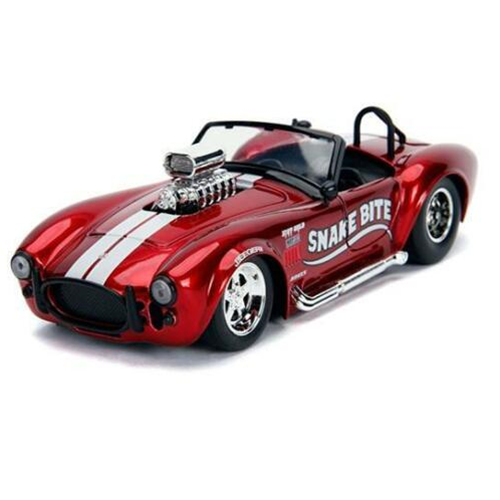 SHELBY COBRA 427 S/C 1965 SNAKE BITE METALLIC RED 1.24 Jada Toys Tuning Modellino