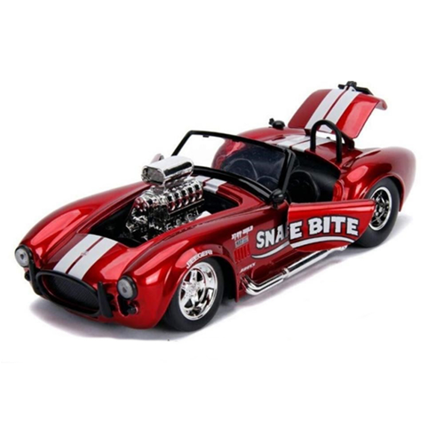 SHELBY COBRA 427 S/C 1965 SNAKE BITE METALLIC RED 1.24 Jada Toys Tuning Modellino