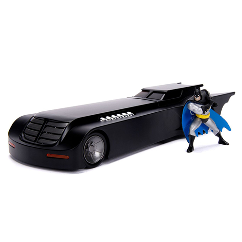 BATMOBILE 1992 "THE ANIMATED TV SERIES" WITH BATMAN FIGURE 1:24 Jada Toys Movie Modellino