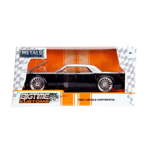LINCOLN CONTINENTAL 1963 BLACK/GREY 1:24 Jada Toys Tuning Modellino
