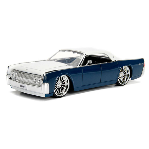LINCOLN CONTINENTAL 1963 BLUE/WHITE 1:24 Jada Toys Tuning Modellino