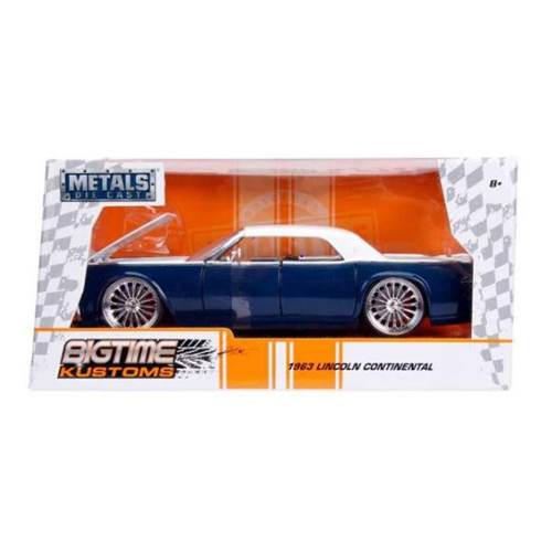 LINCOLN CONTINENTAL 1963 BLUE/WHITE 1:24 Jada Toys Tuning Modellino