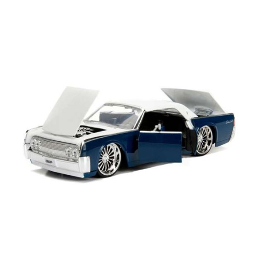 LINCOLN CONTINENTAL 1963 BLUE/WHITE 1:24 Jada Toys Tuning Modellino