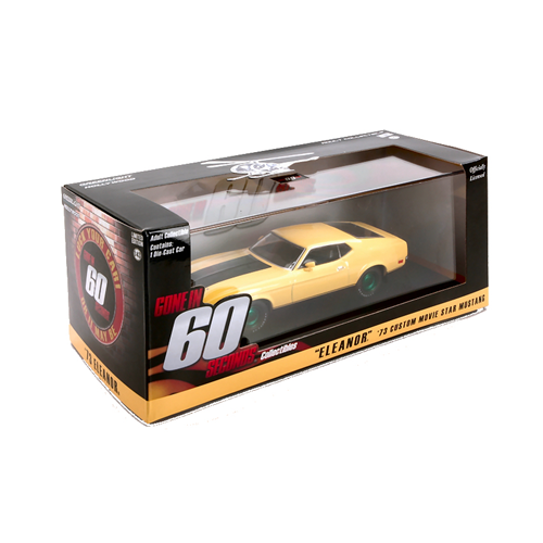 FORD MUSTANG MACH 1 1973 ELEANOR "GONE IN 60 SECONDS" GREEN WHEELS 1:43 Greenlight Movie Modellino