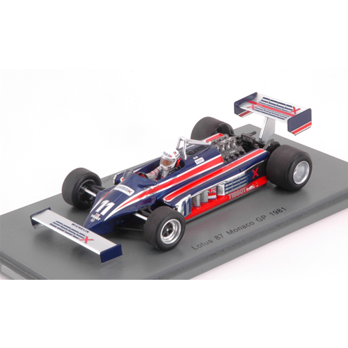 LOTUS 87 ELIO DE ANGELIS 1981 N.11 DNF MONACO GP 1:43 Spark Model Formula 1 Modellino