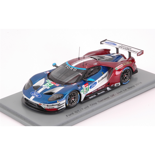 FORD GT N.67 36th LE MANS 2018 H.TINCKNELL-A.PRIALUX-T.KANAAN 1:43 Spark Model Auto Competizione Modellino