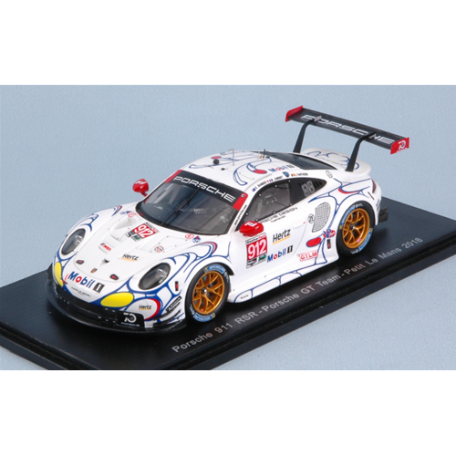 PORSCHE 911 RSR N.912 PETIT LE MANS 2018 BAMBER-VANTHOOR-JAMINET 1:43 Spark Model Auto Competizione Modellino