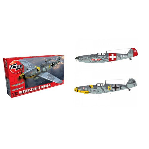 MESSERSCHMITT BF109G-6 DOUBLE DECALS KIT 1:72 Airfix Kit Aerei Modellino