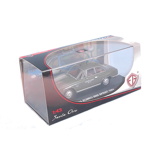 ALFA ROMEO 2600 SPRINT 1964 POLIZIA 1:43 Edison Giocattoli Forze dell'Ordine Modellino