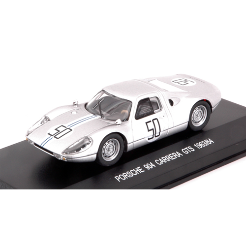 PORSCHE 904 CARRERA GTS N.50 1963/64 SILVER 1:43 Edison Giocattoli Auto Competizione Modellino
