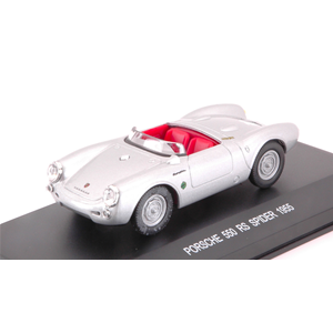 PORSCHE 550 RS SPIDER 1955 SILVER 1:43 Edison Giocattoli Auto Competizione Modellino