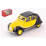 CITROEN 2CV CHARLESTON 1982 BLACK/YELLOW 1:64 Norev Auto Stradali Modellino