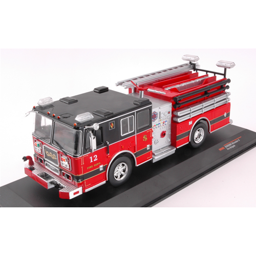 SEAGRAVE MARAUDER II TANKER TRUCK FIRE ENGINE 1989 RED/BLACK 1:43 Ixo Model Pompieri Modellino