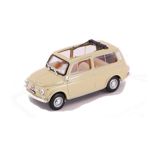 FIAT 500 GIARDINIERA 1960 APERTA AVORIO 1:43 Brumm Auto Stradali Modellino
