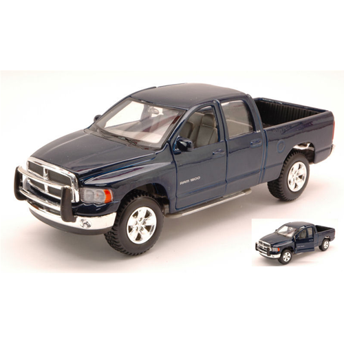 DODGE RAM QUAD CAB 2002 BLUE 1:27 Maisto Auto Stradali Modellino