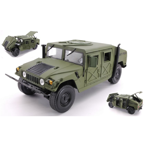 HMMWV (HUMVEE) "SECURITY POLICE" GREEN DRAB 1:18 Auto World Mezzi Militari Modellino