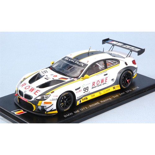 BMW M6 GT3 N.99 2nd 24 H SPA 2018 A.SIMS-J.KINGMANN-N.CATSBURG 1:43 Spark Model Auto Competizione Modellino