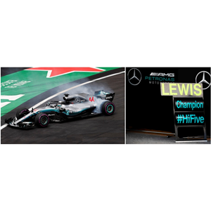 MERCEDES W09 L.HAMILTON 2018 N.44 FORMULA ONE WORLD CHAMPION 1:18 Spark Model Formula 1 Modellino