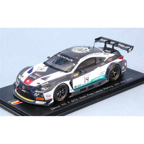 LEXUS RC F GT3 N.14 24 H SPA 2018 M.SEEFRIED-C.KLIEN-A.COSTA 1:43 Spark Model Auto Competizione Modellino