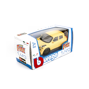 NISSAN JUKE R 2010 YELLOW 1:43 Burago Auto Stradali Modellino
