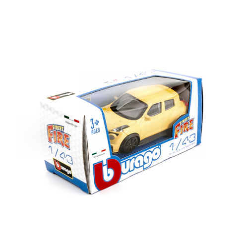 NISSAN JUKE R 2010 YELLOW 1:43 Burago Auto Stradali Modellino