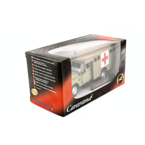 LAND ROVER SERIES III 109 MILITARY AMBULANCE 1961 1:43 Cararama Ambulanze Modellino