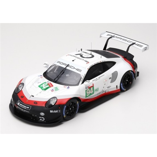 PORSCHE 911 RSR N.94 56th LE MANS 2018 R.DUMAS-T.BERNHARD-S.MULLER 1:12 Spark Model Auto Competizione Modellino