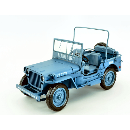 JEEP WILLYS WWII BLUE 1:18 Auto World Mezzi Militari Modellino