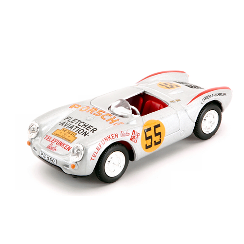 PORSCHE 550A N.55 CARRERA PANAMERICANA 1955 1:43 Cararama Auto Competizione Modellino