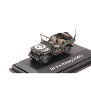 JEEP 1/4 TON MILITARY 1941 VEHICLE USA GREEN 1:72 Cararama Mezzi Militari Modellino