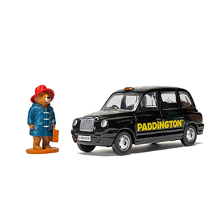 PADDINGTON BEAR TAXI WITH BEAR FIGURE cm 12,8 1:36 Corgi Movie Modellino