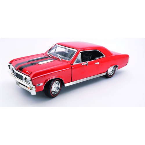 CHEVROLET CHEVELLE SS396 1967 RED/BLACK 1:18 MotorMax Auto Stradali Modellino
