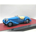 BUGATTI T57S ROADSTER CORSICA 1937 HALF OPEN SCREEN CAMPBELL BLUE 1:43 Matrix Scale Models Auto d'Epoca Modellino