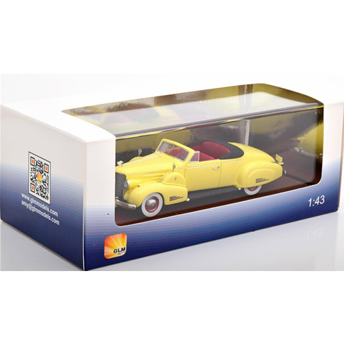CADILLAC V16 CONVERTIBLE 1938 COUPE CREAM 1:43 GLM Models Auto Stradali Modellino