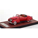 CADILLAC V16 CONVERTIBLE 1938 COUPE RED 1:43 GLM Models Auto Stradali Modellino