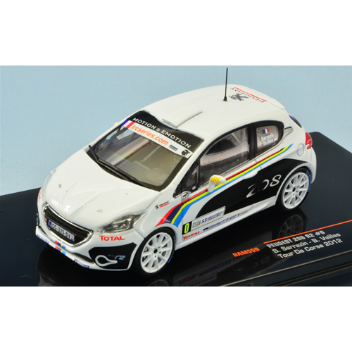PEUGEOT 208 R2 WRC TOUR DE CORSE 2012 SARRAZIN-VEILLAS 1:43 Ixo Model Auto Rally Modellino