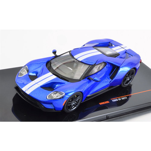 FORD GT 2017 BLUE/SILVER 1:43 Ixo Model Auto Stradali Modellino