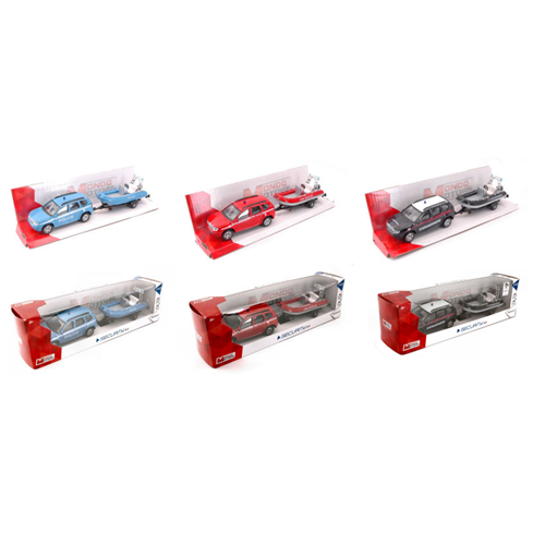 DACIA DUSTER SECURITY + GOMMONE (3 Modellini Polizia + Vigili del Fuoco + Carabinieri) 1:43 Mondo Motors Forze dell'Ordine Modellino