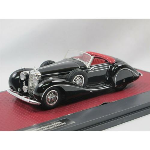 MERCEDES 540K SPEZIALROADSTER SINDELFINGEN 1939 BLACK 1:43 Matrix Scale Models Auto d'Epoca Modellino