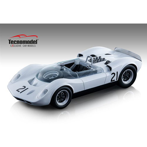 MCLAREN ALVA MARK 1 N.21 GUARD TROPHY BRAND HATCH 1965 G.HILL 1:18 Tecnomodel Auto Competizione Modellino