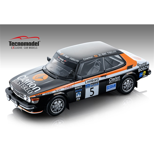 SAAB 99 TURBO N.5 2nd R.COSTA SMERALDA 1980 S.BLOMQVIST-B.CEDERBERG 1:18 Tecnomodel Auto Rally Modellino