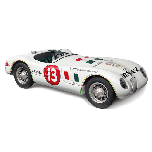 JAGUAR C TYPE N.13 CARRERA PANAMERICANA 1954 F.IBARRA-F.PINAL 1:18 CMC Auto Competizione Modellino